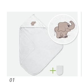 ręcznik kąpielowy z kapturem dla dziecka 85x85cm słonik.jpg