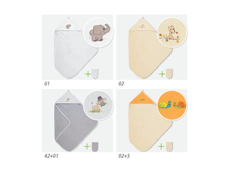 Okrycie kąpielowe z kapturem dla dziecka 85x85cm