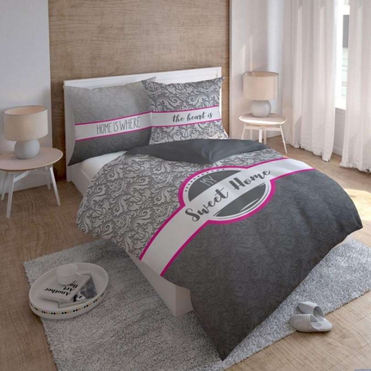 Komplet pościeli z bawełny dwustronnnej 200x220cm SWEET HOME_SJC-022.jpg