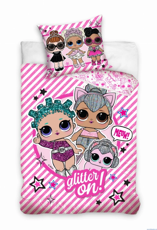 Komplet pościeli dwustronnej w rozmiarze 160x200 LOL Surprise