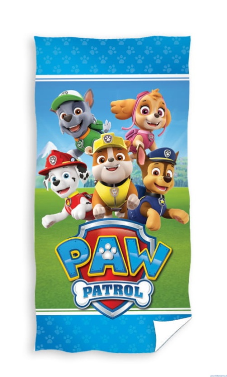 PAW195007_70x140_sim.jpg  Ręcznik Licencyjny 70x140cm PAW PATROL DRUŻYNA