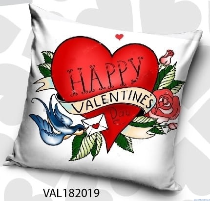 Poduszka 40x40cm Walentynkowa serce list