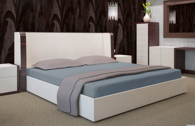 Prześcieradło FROTTE z gumka 160x200 cm Ciemny szary