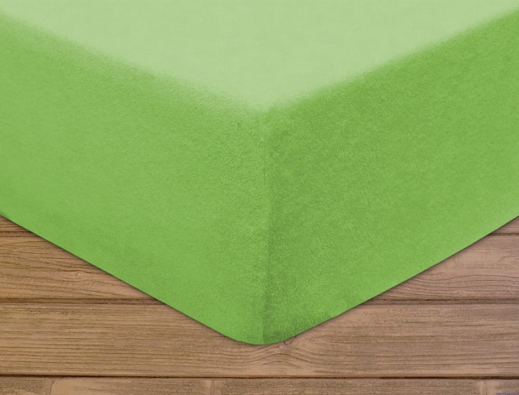 Prześcieradło JERSEY z gumką 180x200 cm zielone jasne