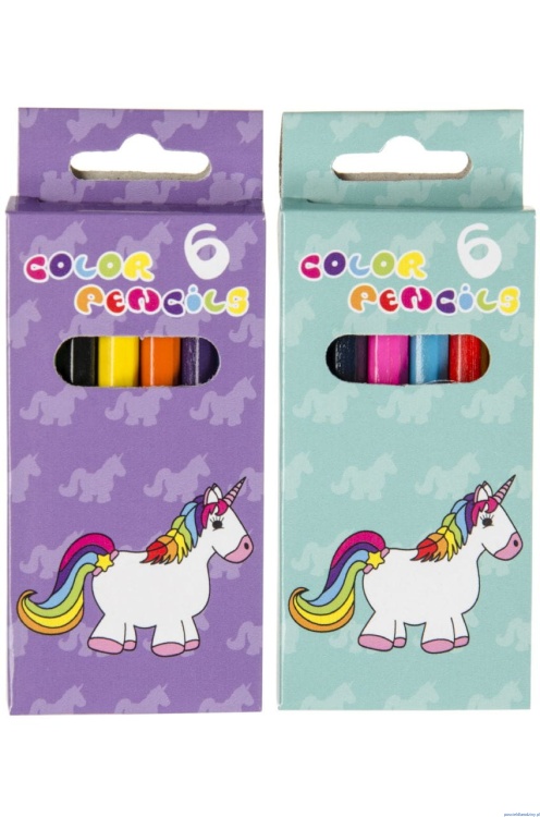 Zestaw kredek 6 szt unicorn jednorożec