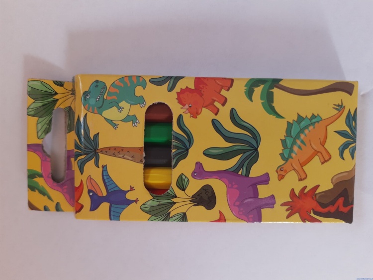 Zestaw kredek 6 szt dinozaury