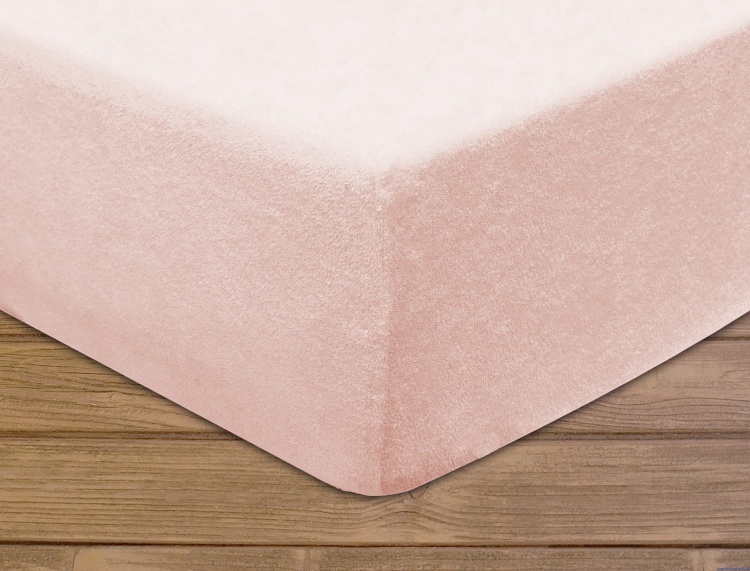 Prześcieradło FROTTE z gumka 160x200 cm Róż kwarcowy - poscieldlarodziny.pl