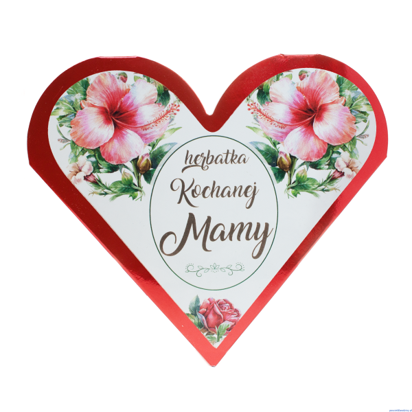 Herbata dla mamy w kształcie serca Herbatka kochanej mamy
