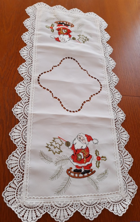 ieżnik Świąteczny z gipiurą 40x85cm Mikołaj