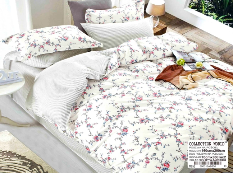 m856.jpg Komplet pościel dwustronnej 140x200cm w drobne kwiatuszki