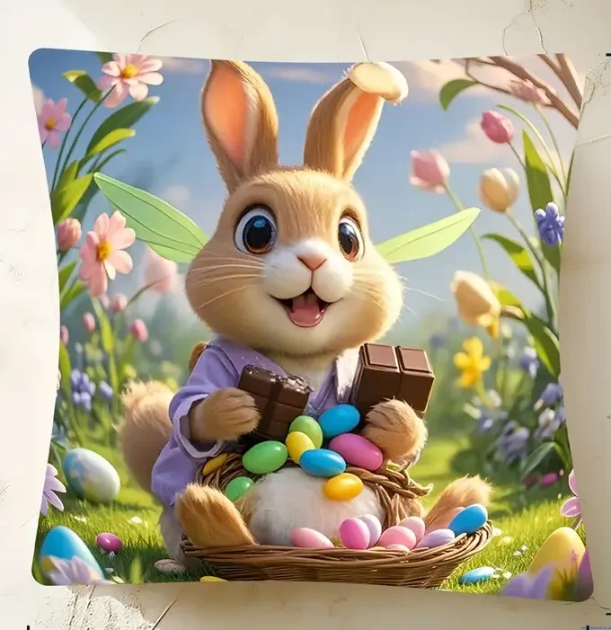 poduszka 45x45 wielkanocny zajączek