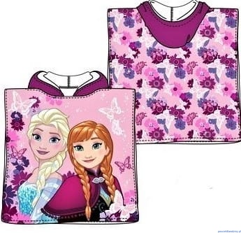 Ręcznik poncho w rozmiarze 50x50cm Kraina Lodu ELSA i ANNA